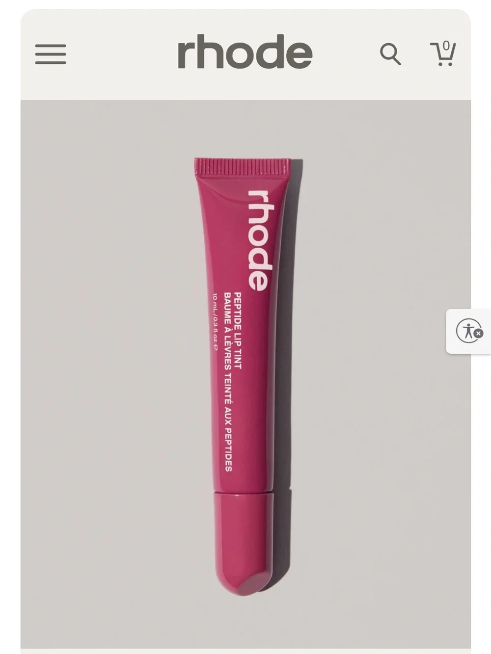 RHODE Peptide Lip Tint — Raspberry jelly